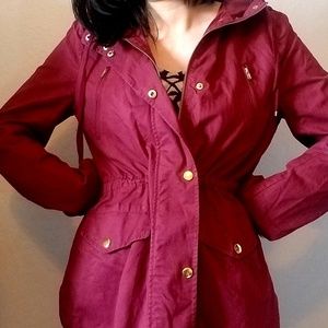 Sweet Wanderer Maroon Utility Jacket